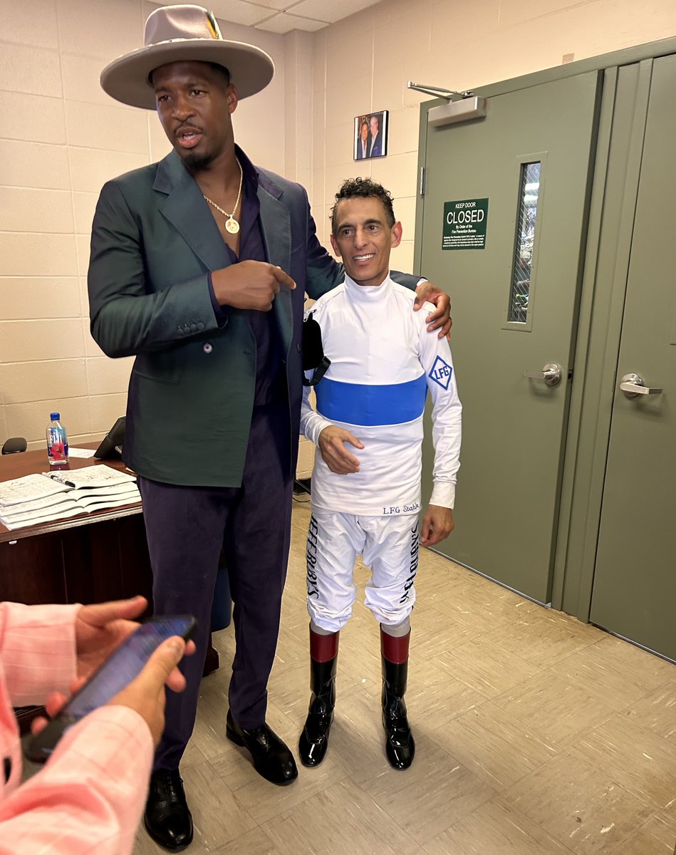Before the @KentuckyDerby, @Jaboowins made sure to tell everyone @ljlmvel is the main man!