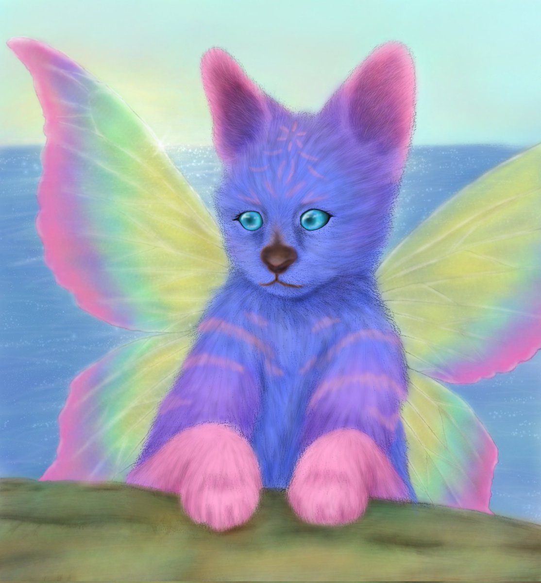 ☆フェアリーサーバル☆
今日はサーバルの子どもの妖精の目などを描きました！
#動物画
#animalart
#猫科動物
#絵描き