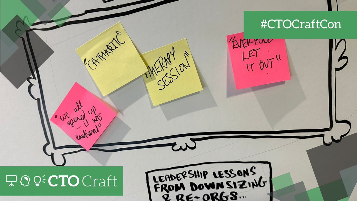 'We all opened up... it was emotional' To those in this afternoon's roundtable on leadership lessons from downsizing and reorganisations: well done! Joel Chippindale and Michael Hefferan led a great and cathartic session. #ctocraftcon