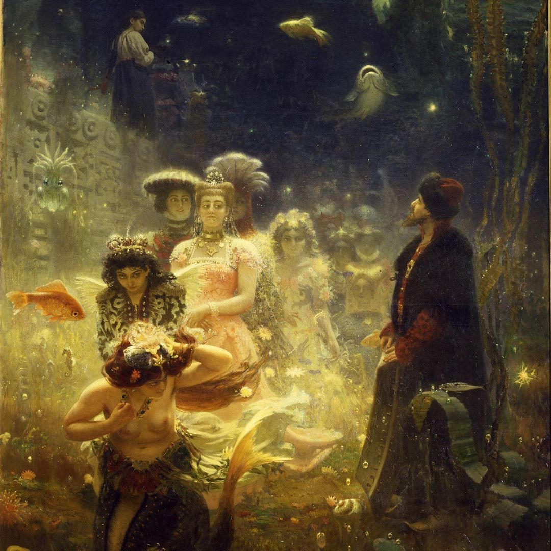 Sadko, by Ukrainian painter Ilya Repin (1876). The State Russian Museum of Saint Petersburg.