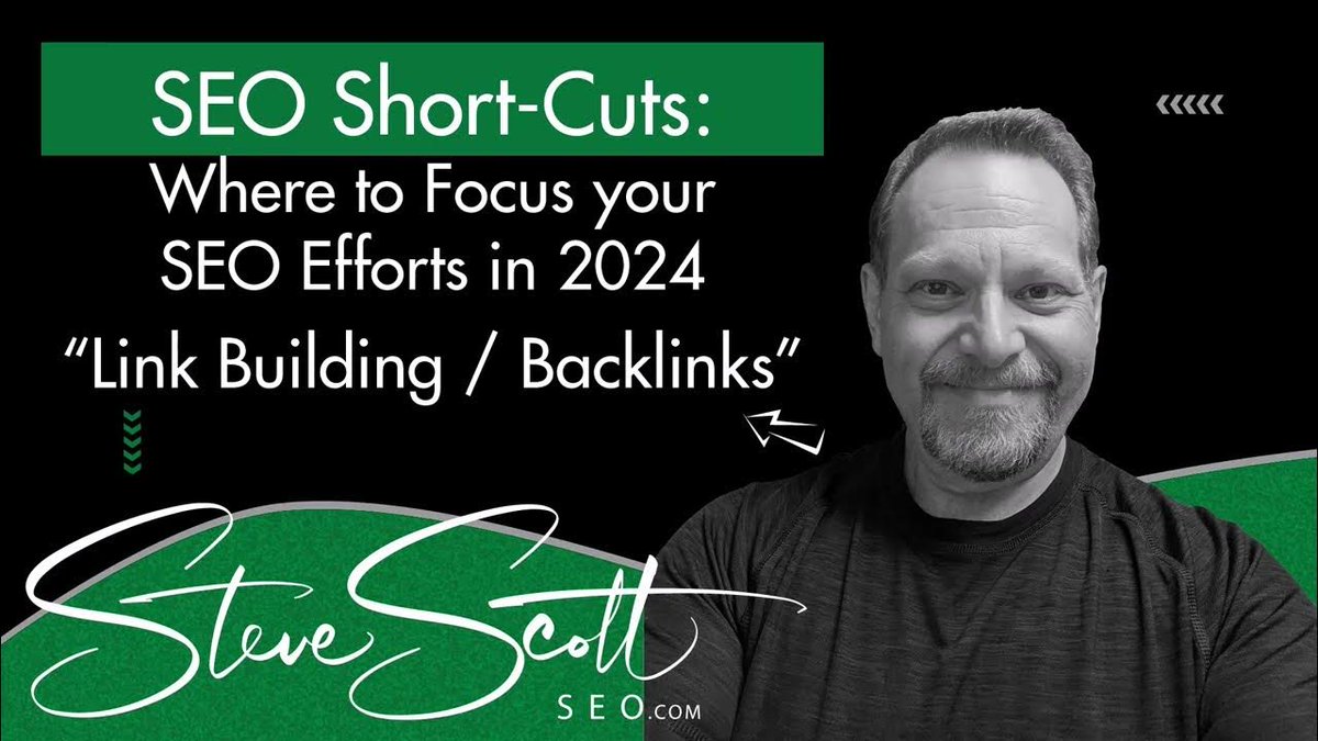 #LinkBuilding 🔗 & High Quality Backlinks - Where to Focus your SEO Efforts in 2024 youtu.be/pvT6gMz1ZMY  

Often neglected but just as important. High quality backlinks can and do make or break a website.

#SteveScottSEO #SEOTraining