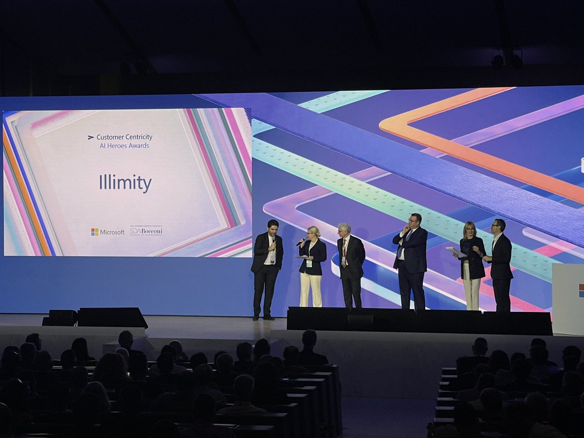 Illimity vince invece la categoria Customer Centricity🏆 #MicrosoftEnvisionAIConnection