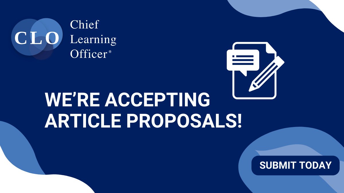 We are now accepting article submissions for Quarter 3 of 2024 (July - September)! Chief Learning Officer's focus for Quarter 3 is Measures & Metrics That Matter for L&D Success. Submit your article idea today: hubs.ly/Q02wGymx0 #Learning #LearningMetrics #ROI #Measurement