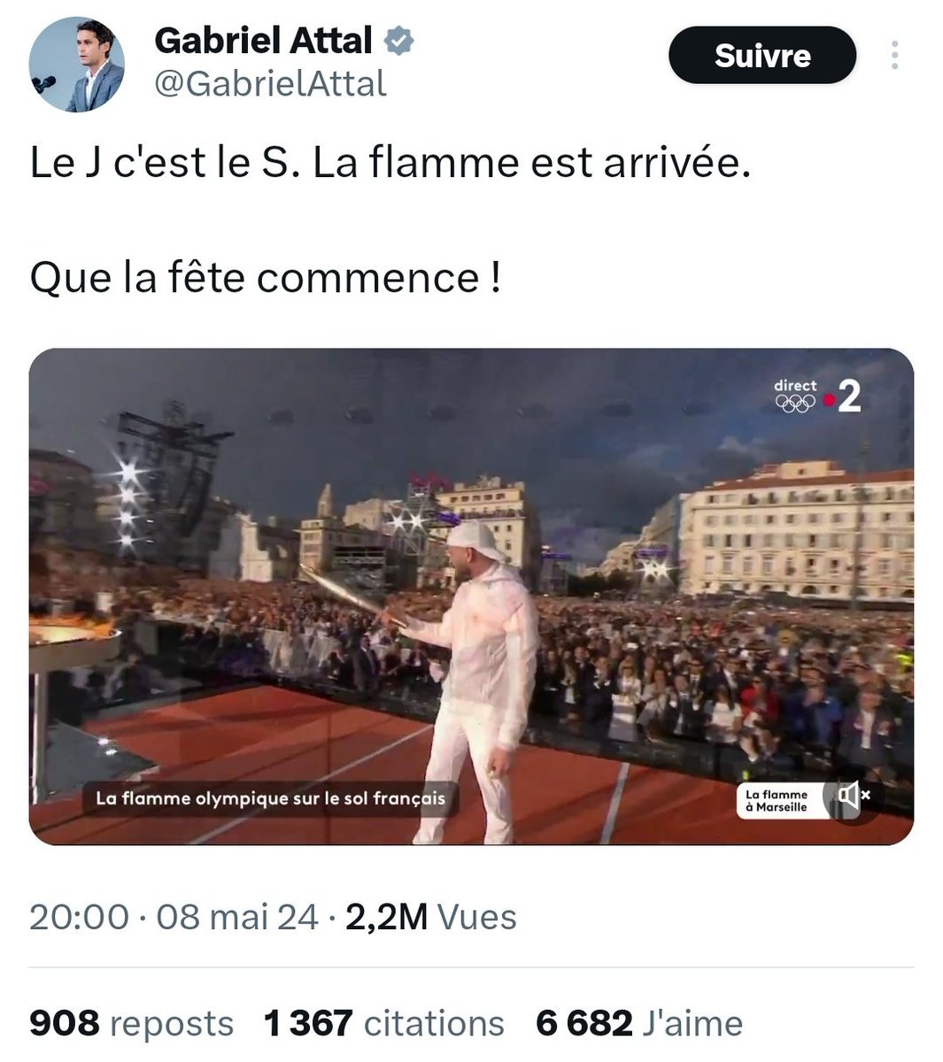 Attal reprend une expression du chanteur racailleux, Jul : 'Le J, c'est le S', qui signifie 'Le Jul, c'est le Sang (pour 'famille')'.

Quand vous voyez ces fausses élites attirées par la sous-culture des banlieues, cela prouve que ces gens sont extraits des castes les plus basses…