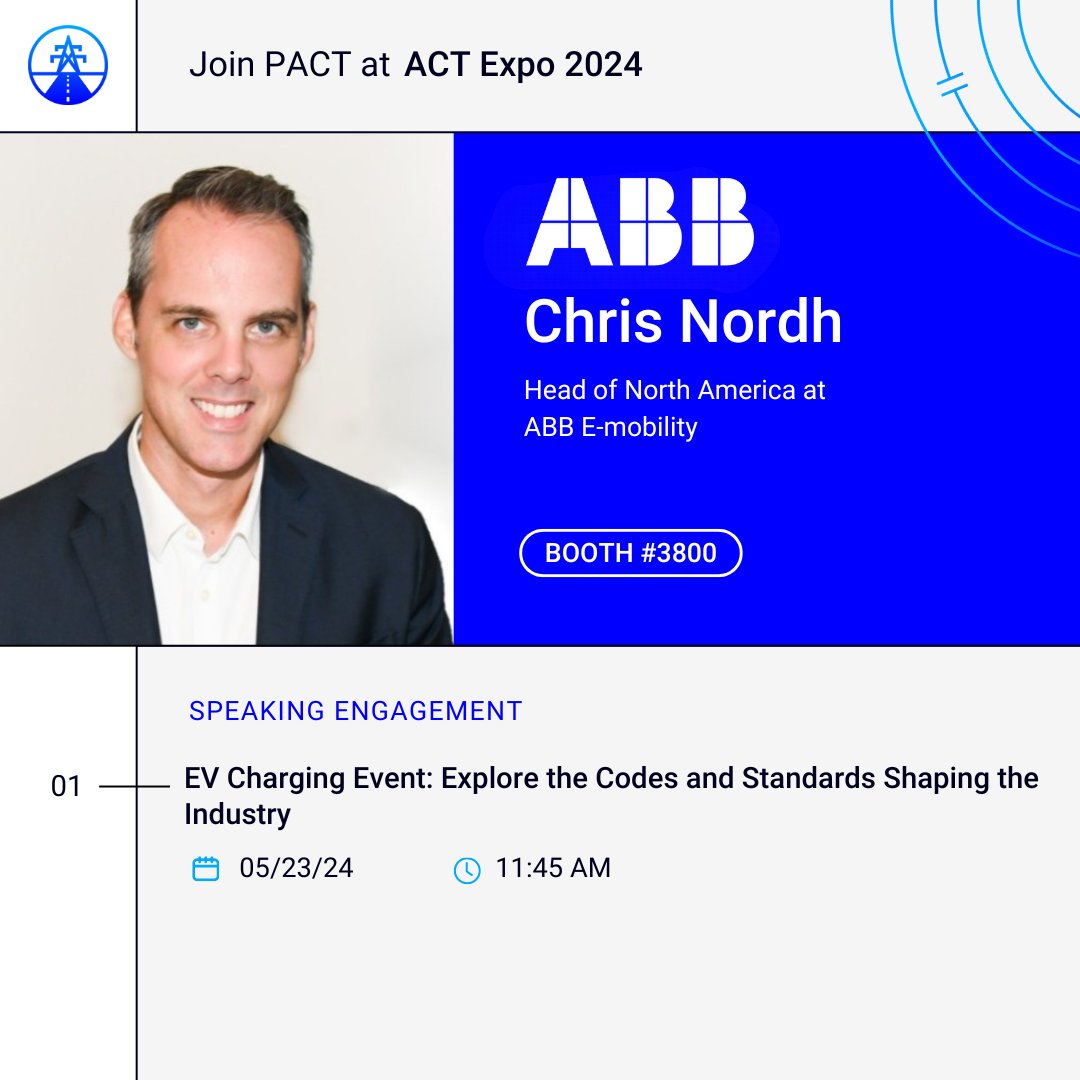 Catch #PACTCoalition members at <a href="/ACTExpo/">Advanced Clean Tech News / ACT Expo</a>, May 20-23! 🚚⚡@ABB_EVCharging