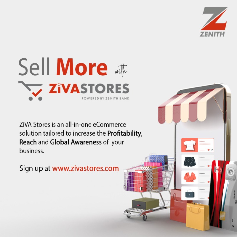 ZenithBank's tweet photo. Showcase your business to millions of people on the web, attract new customers and consummate sales with ZIVA Stores.