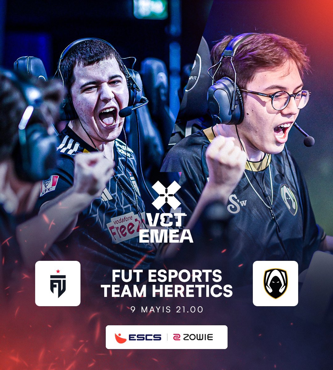 🔥 İKİ ESKİ DOST KARŞI KARŞIYA!

⚔  FUT Esports ve Team Heretics, VCT 2024: EMEA Stage 1 Kazananlar Yarı Finali'nde saat 21.00'de karşı karşıya geliyor!