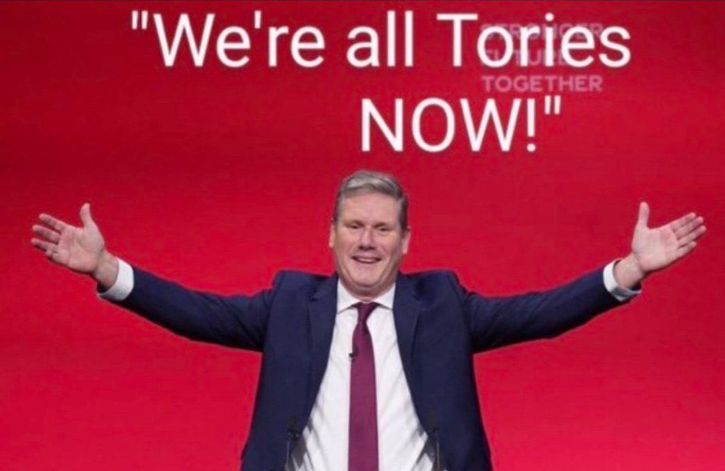 Following Dan Poulter's and Natalie Elphicke's defection, Labour reveal their new campaign slogan. #WhatisthepointofLabour?