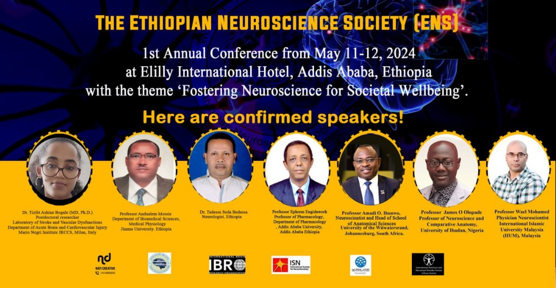 🇪🇹🧠Interested in fostering #neuroscience for societal wellbeing?  BRIDGE's own @AmadiIhunwo will be speaking about #brain #datagovernance and #datasharing at the Ethiopian Neuroscience Society's 1st Annual Conference May 11-12.