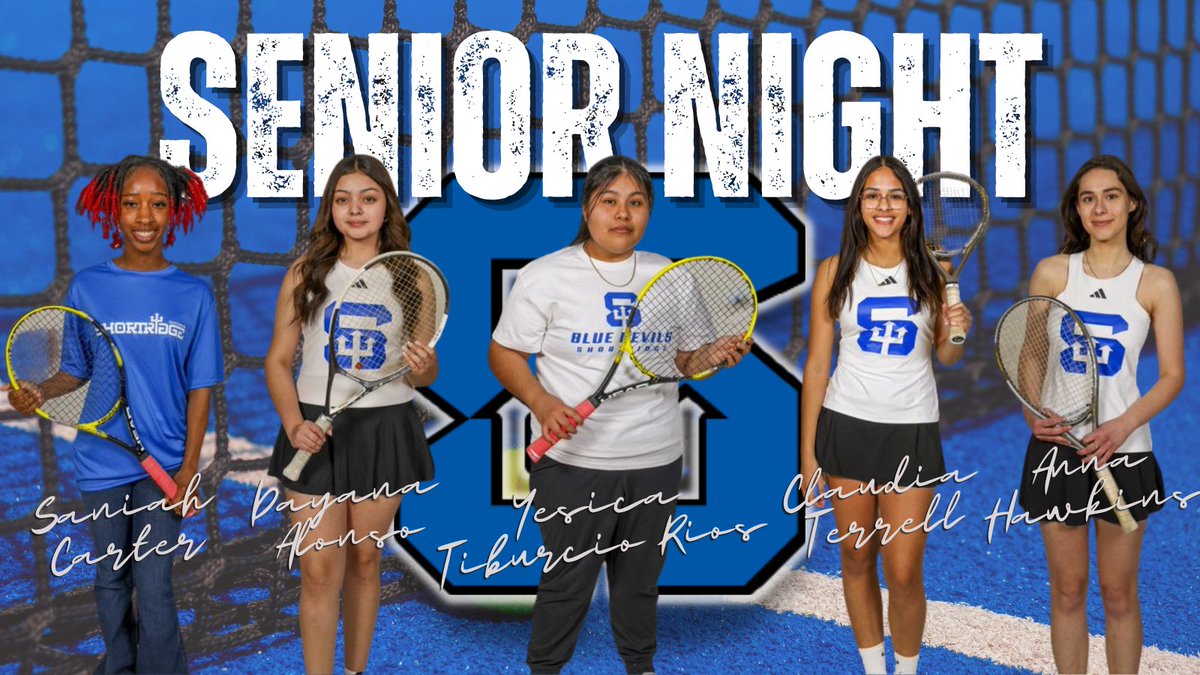 Come out to Tarkington Park at 5:00pm to support our Girls Tennis Seniors! Thank you to Saniah, Dayana, Yesica, Claudia and Anna for all of your hard work and dedication to Shortridge Athletics! Go Blue Devils! @Shortridge @IPSAthletics