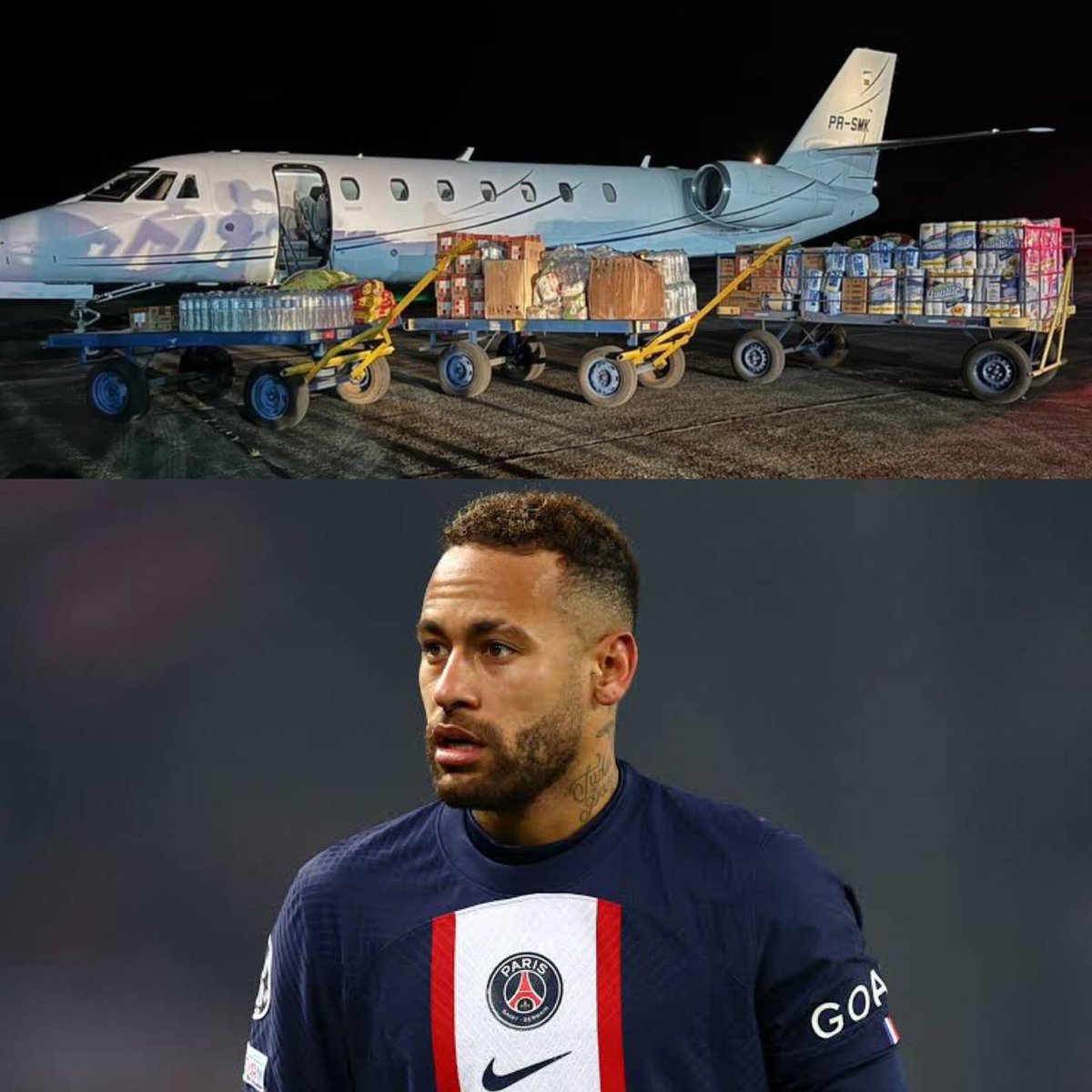 #actual ⚽️ La estrella del fútbol brasileño #Neymar, utilizó su jet para llevar ayuda a las personas afectadas por las inundaciones en #Brasil 🇧🇷