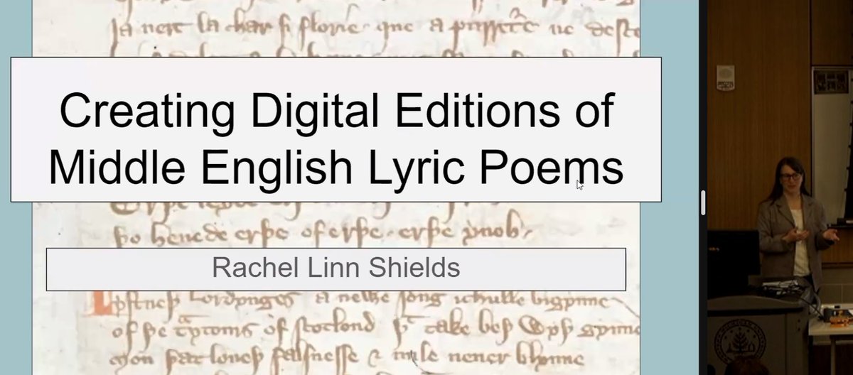 @digitalmedieval @TEIconsortium Now in #s12, it's Rachel Linn Shields (Saint Louis University) on using LEAF (XML writer to create TEI documents), plus HTML, CSS, & a bit of JavaScript to create digital editions of Middle English poetry. #kzoo2024 #dm @TEIconsortium @LEAF_VRE See: leaf-vre.org/docs/features/…