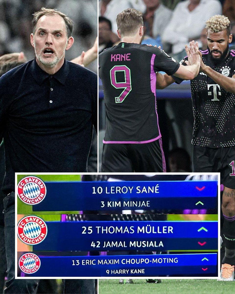 ESPNFC's tweet photo. While only holding a one goal lead against Real Madrid, Thomas Tuchel took off three of his best attacking options to try and preserve the lead.

A decision that might have cost Bayern's season 😳 https://t.co/ti7ft9FNcL