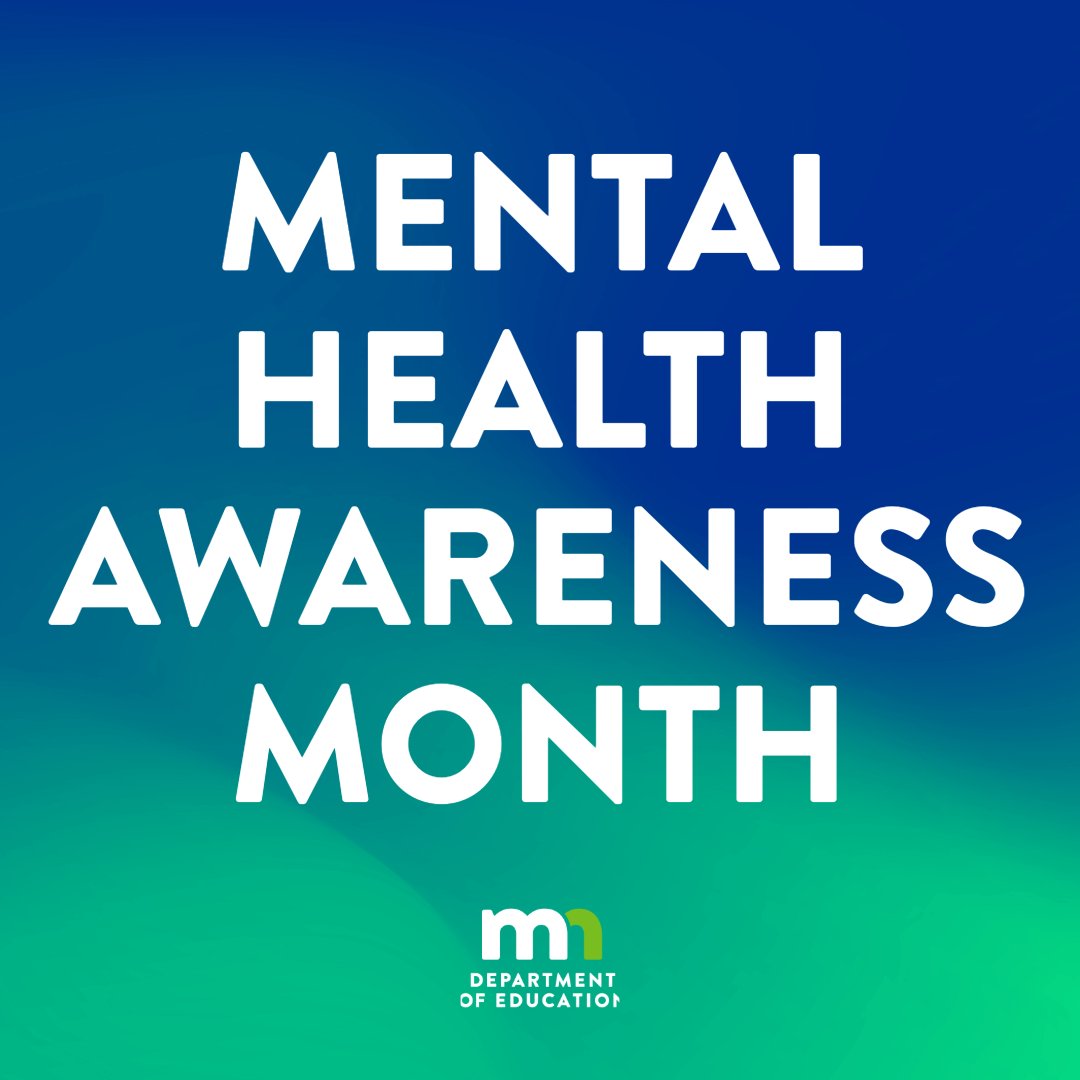 Mental health services in school have many benefits including improving students’ self-awareness, decision-making, relationship skills and academic outcomes. Thank you to all who work in our schools supporting student mental health. #MentalHealthAwarenessMonth #ThankYouFromMDE