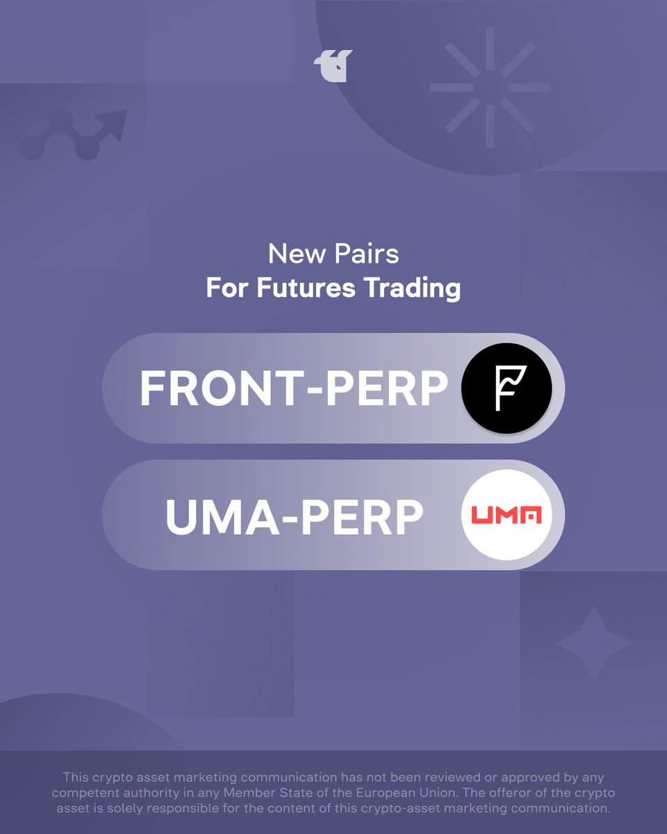 Futures Update! Welcome the arrival of new pairs: • $FRONT-PERP: whitebit.com/trade/FRONT-PE… • $UMA-PERP: whitebit.com/trade/UMA-PERP Stay in the loop with the futures updates!