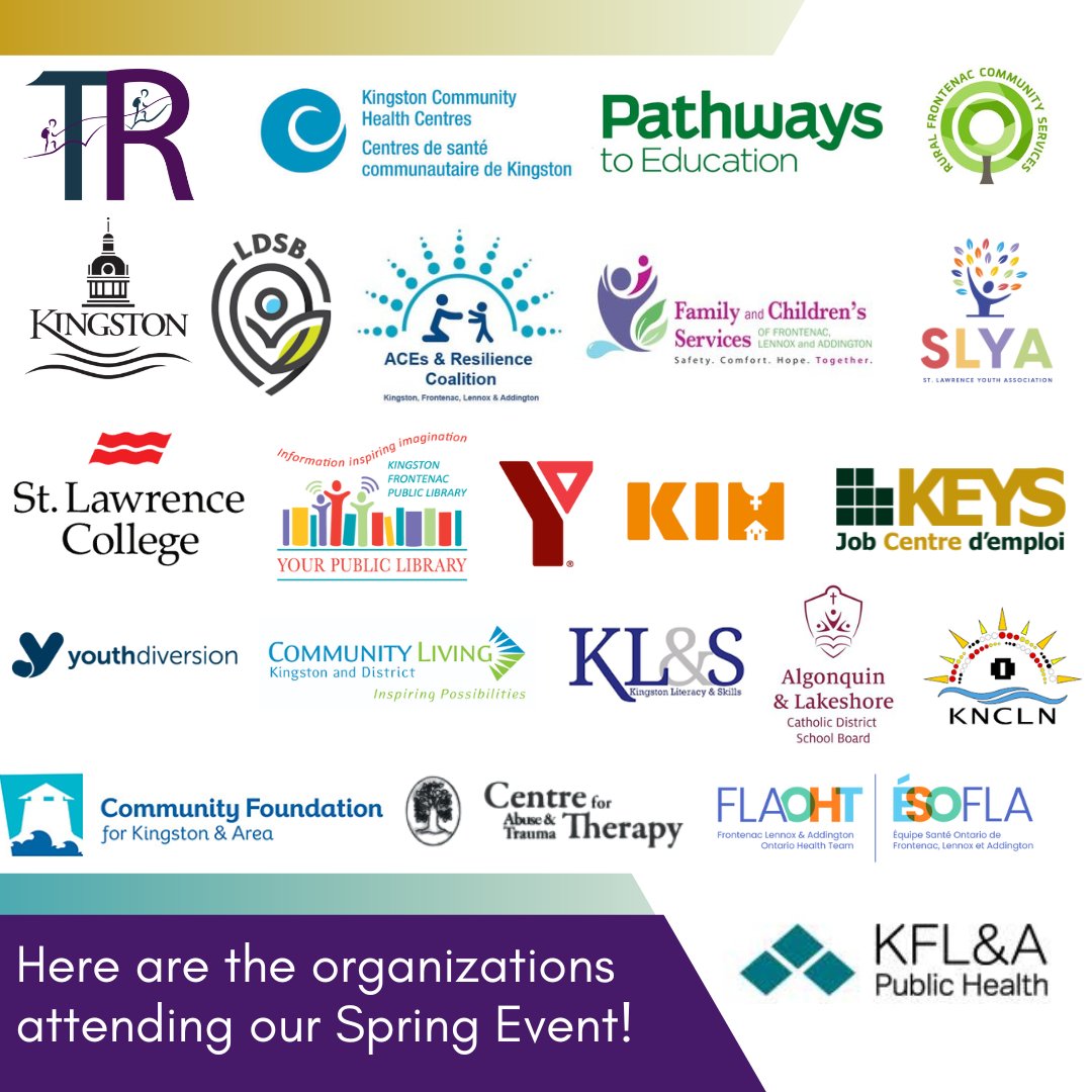 Here are some of the organizations attending our Spring Event on the 16th! #teachresilience #traumainformed #KFLA #ygk #buildingcommunity
