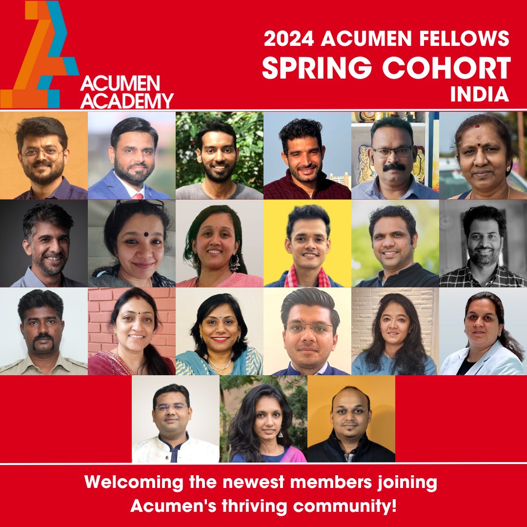 Glad to inform that I have been selected as an @Acumen India fellow. Looking forward to this journey!