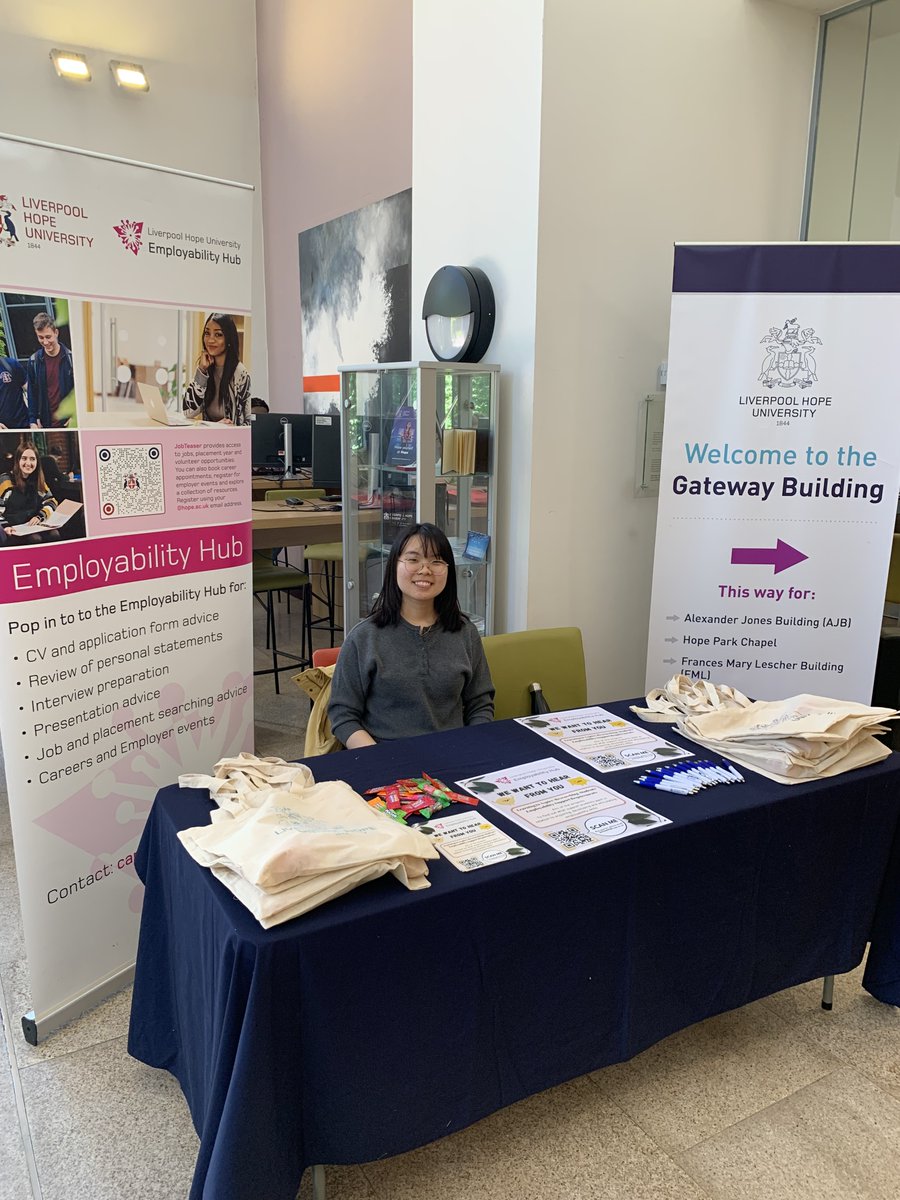 📣 WE NEED YOU! 📣 Do you want to have your say? Come and visit Chloe in our Gateway Foyer to participate in student feedback for our Careers and Employability Service 📝 You can also complete the survey here 👇 docs.google.com/forms/d/e/1FAI…