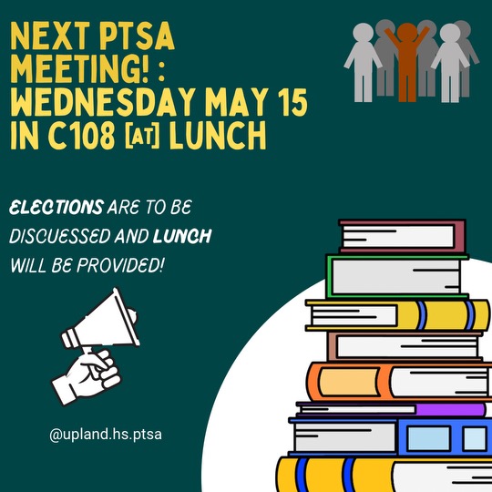 Come out to support your Students and Teachers by electing next year's Executive Board. Bring your ideas for fundraising and activities. Lunch will be served.