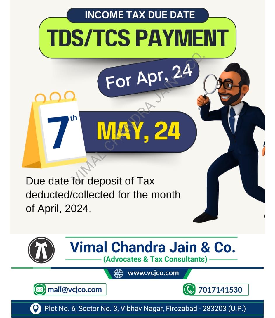 vcj_co's tweet image. TDS/TCS Payment #TaxCompliance
#TDS
#TCSPayment
#IncomeTaxIndia
#TaxFiling
#FinanceProfessionals
#GSTCompliance
#DigitalIndia
#FinancialServices
#TaxSeason
#vcjco #firozabad #agra #shikohabad #itr #incometaxreturn #refund #gst #gstr #gstregistration #tax #taxation