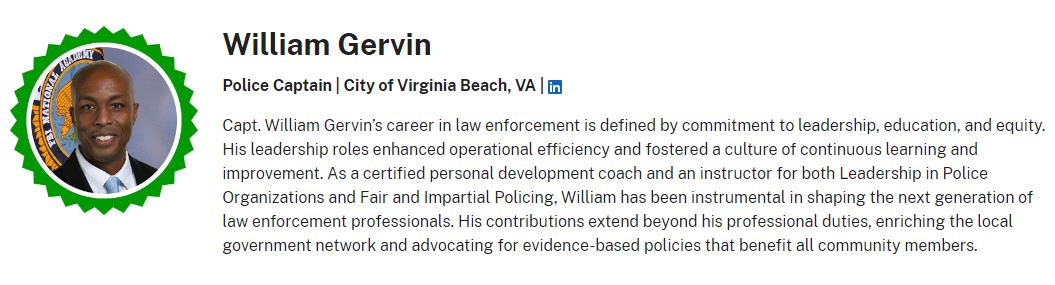 VBPD's tweet photo. Congratulations to our very own, Captain Gervin for being recognized as one of @ELGL50's Top 100 Influencers in Local Government for 2024!
https://t.co/jm3Yikhnn5
#PRIDE #VBPD #VirginiaBeach #LocalGov #Leadership #Virginia #Police #LEO #LawEnforcement #Government #ELGL #VB https://t.co/2NMPvPIEVS