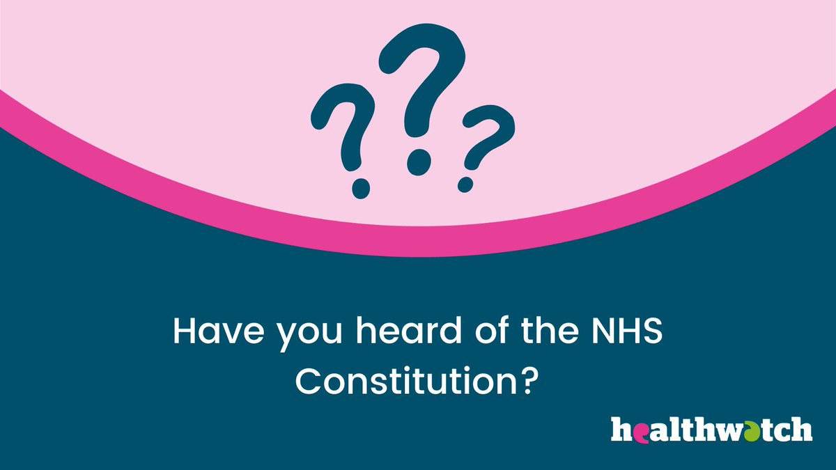 Many of the public aren't aware of their rights under the Constitution. That's why it's crucial everyone supports this consultation process and has their say about the rights they value most. Voice your opinion here: healthwatch.co.uk/news/2024-05-0… #NHSConstitution