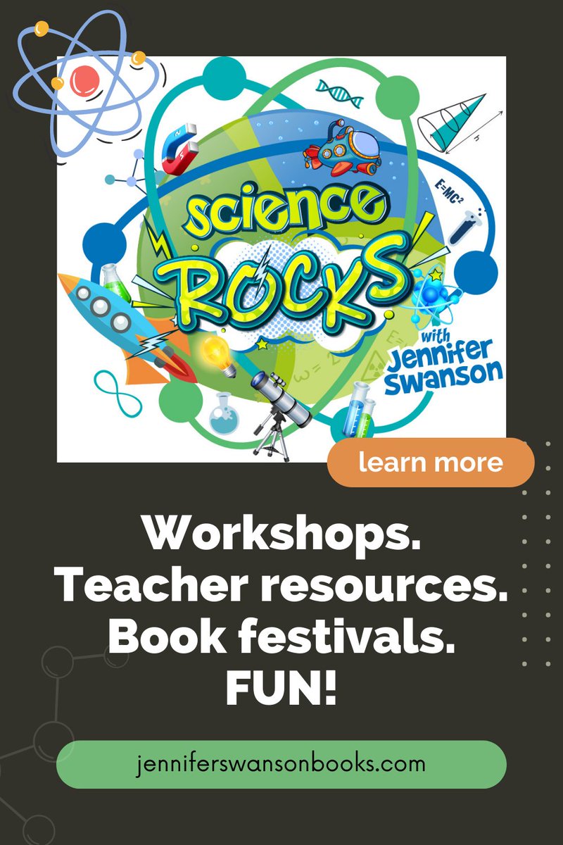 #teachers #homeschoolers #librarians #principals Looking to STEAMUp your classrooms? I offer fun and interactive #workshops for teachers as well as exciting #schoolvisits both in-person and virtual for students. Check them out! jenniferswansonbooks.com/about/author-v… #sciencerocks #stemforkids…