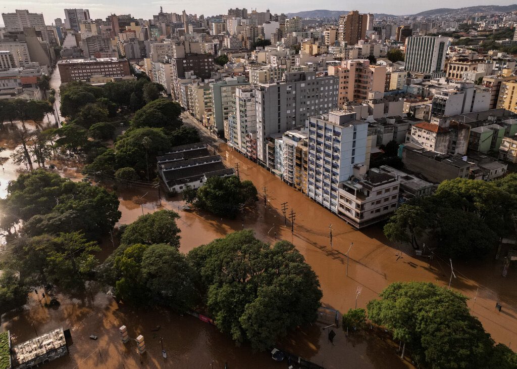Over 100 are dead from a nearly statewide flood in Southern Brazil. A city is underwater. The climate crisis is spiraling further out of control every day.