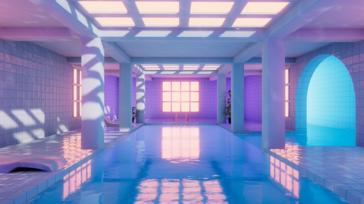 vibe with us Vaporwave Poolrooms by @kadeko_vrc available cross-platform on VRChat: vrchat.com/home/world/wrl…