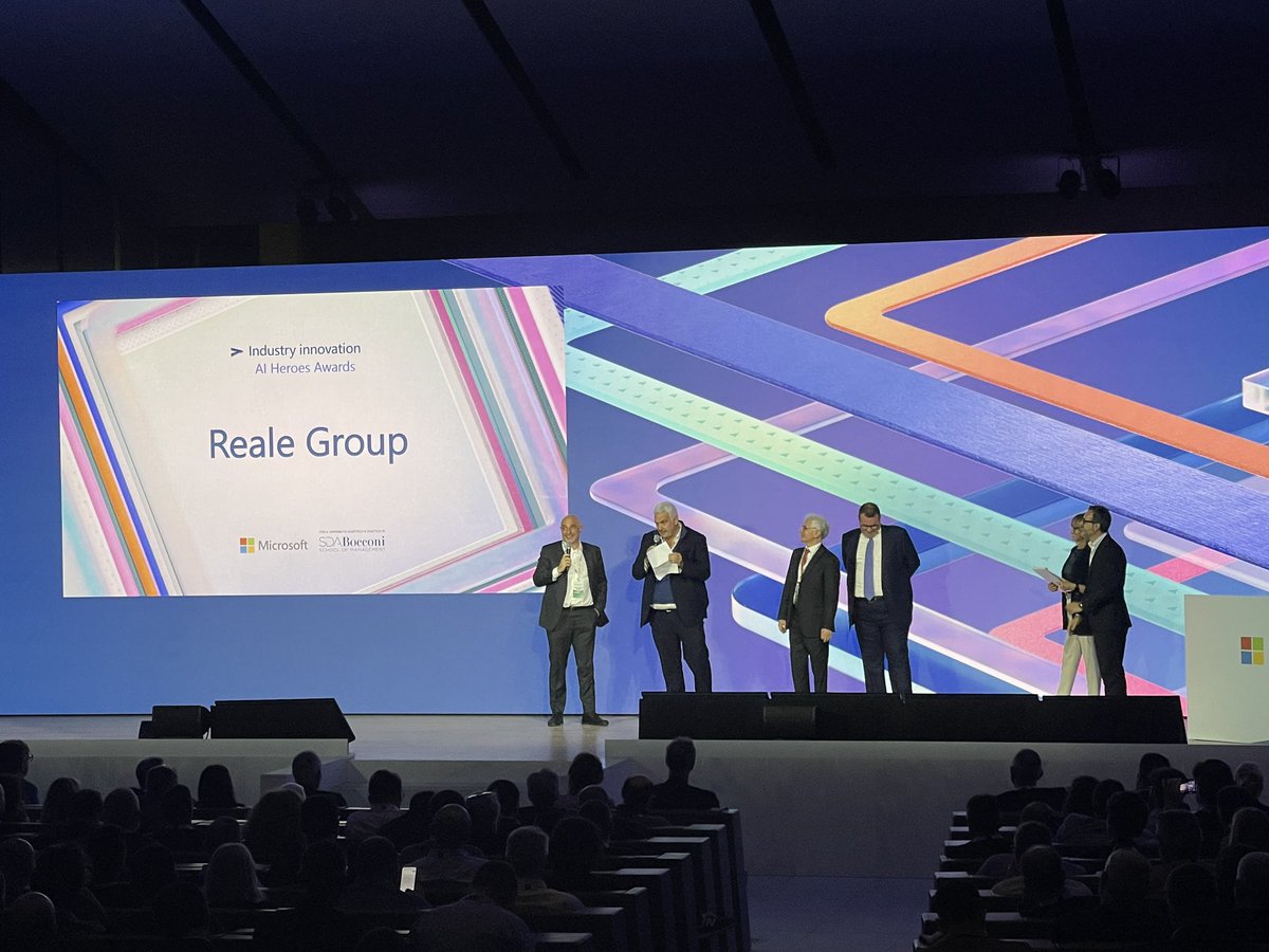 Reale Group vince la categoria Industry Innovation 🏆 #MicrosoftEnvisionAIConnection