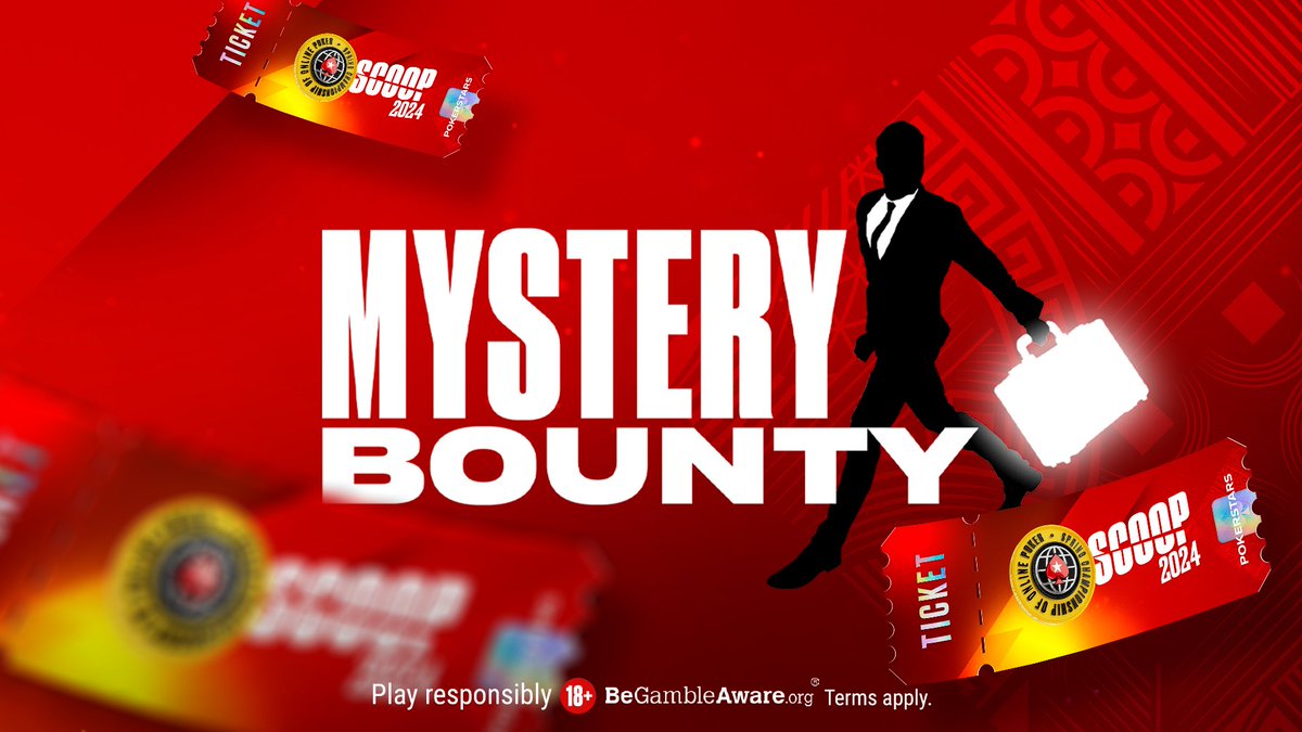 Don't miss these #SCOOP Mystery Bounty events! 📢 Tonight at 21:30 BST: ✅ 6-Max Turbo L - $11 buy-in 🏆 $70K GTD M - $109 buy-in 🏆 $225K GTD H - $1,050 buy-in 🏆 $250K GTD