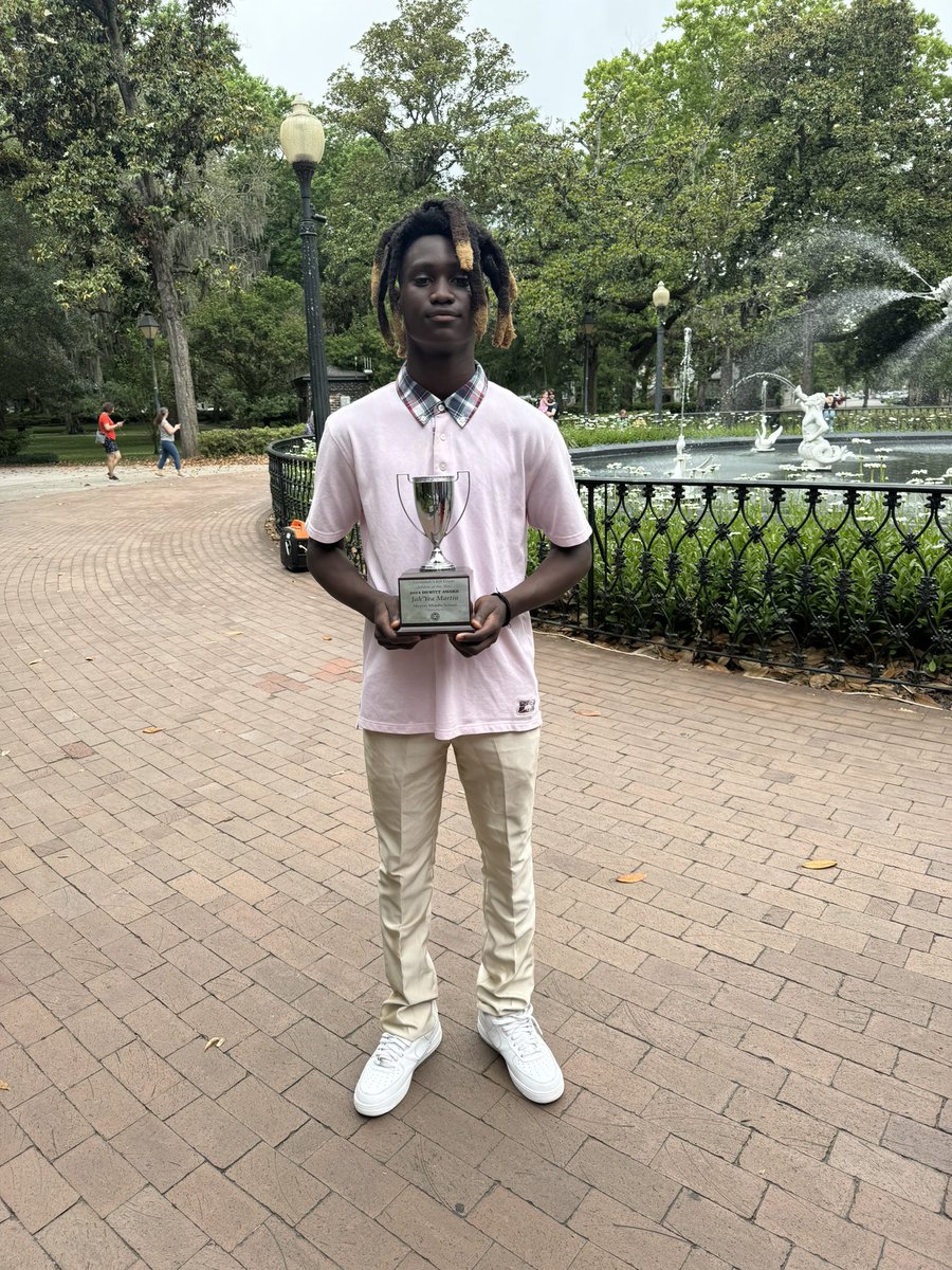 Congratulations are in order to Jah’Yea Martin. He was presented with the DeWitt Award. This is the highest award an 8th grader can receive. Mr. Martin is Savannah's Eighth Grade Athlete of the year award. He is the first student at Myers to win this award.