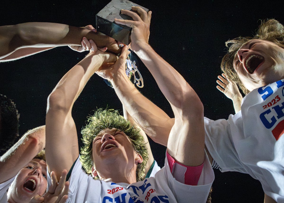 At :25 into the <a href="/High5Sports/">High5Sports</a> video clip, I'm the camera guy kneeling as the 4 players holding the trophy rush toward their team, trapping me within their state championship celebration! Got lucky with a few quick hopeful skyward snaps until I eventually crawled out and escaped :)