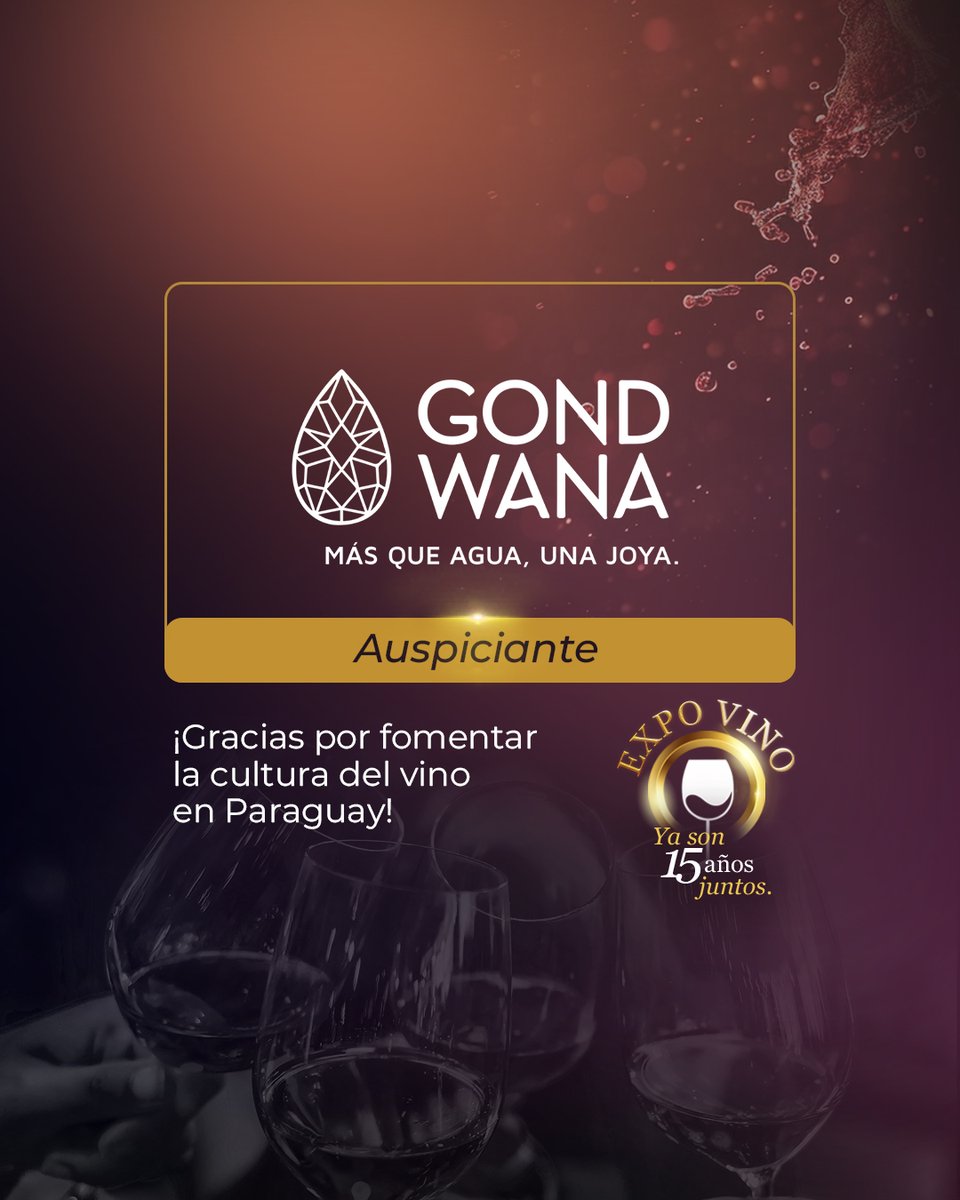 ¡Gracias <a href="/AguaGondWana/">GOND WANA</a> por acompañarnos en esta edición especial de #ExpoVino2024 📷 como AUSPICIANTE!