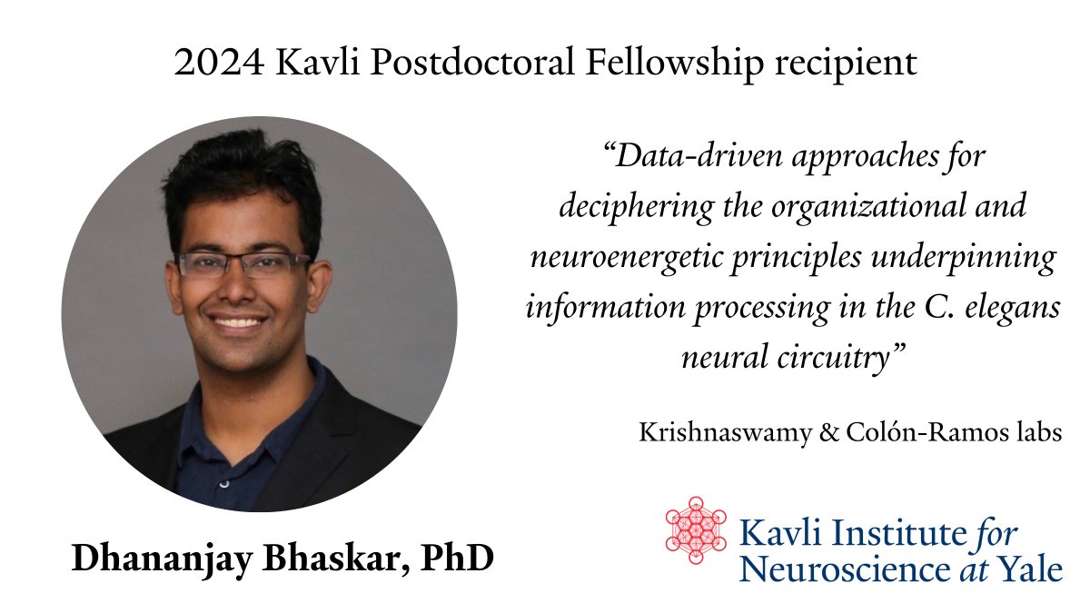 📢Congratulations to our 2024 Kavli Postdoc Fellowship Recipients! 👇 @hongyan_hao from @PDClab and Hammarlund Labs Kevin Chen from @EmonetLab and Clark labs, and @dbhaskar92 from @KrishnaswamyLab and @Colon_Ramos_lab! We wish you all the best! 🙌 medicine.yale.edu/kavli/news-art…