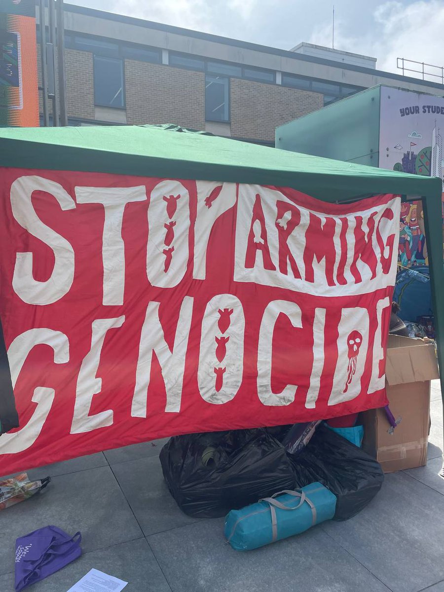 ★SOLIDARITY WITH STUDENts &amp; STAFF AT LANCASTER UNIVERSITY  
★9 MAY - PROTEST ENCAMPMENT BEGINS! 
★ CUT UNIVERSITY LINKS WITH BAE SYSTEMS 
★STOP ARMING ISRAEL 
★ STOP GENOCIDE IN GAZA 
@ Alex Sq, Lancaster University
<a href="/PSCupdates/">Palestine Solidarity Campaign</a>
<a href="/STWuk/">Stop the War</a>
<a href="/CNDuk/">Campaign for Nuclear Disarmament</a>