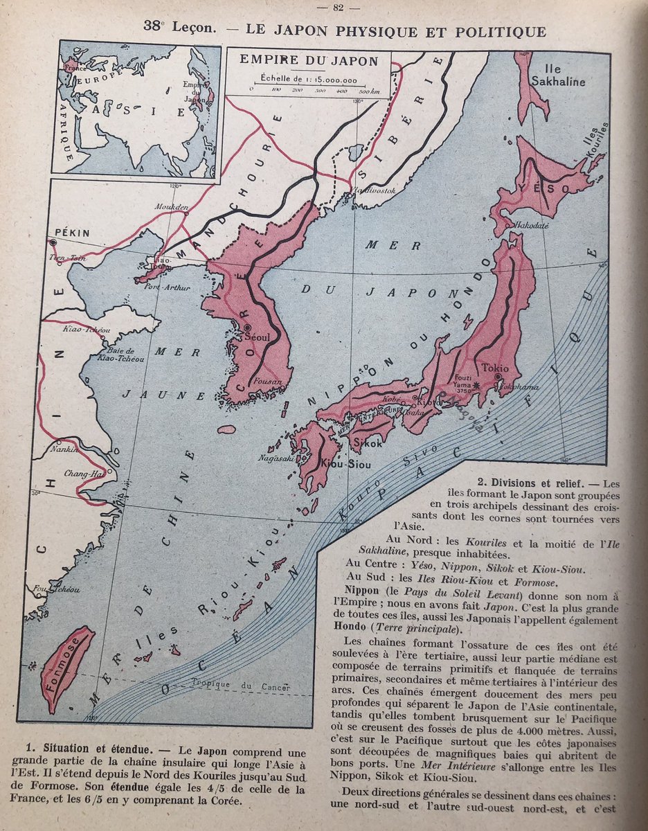 Carte : Le Japon physique et politique.
Source : #CoursDeGeographie pour les classes de l’enseignement secondaire. Les principales puissances économiques (moins la 🇫🇷) - 1925. Trouvaille du jour.
#ManuelGeographie