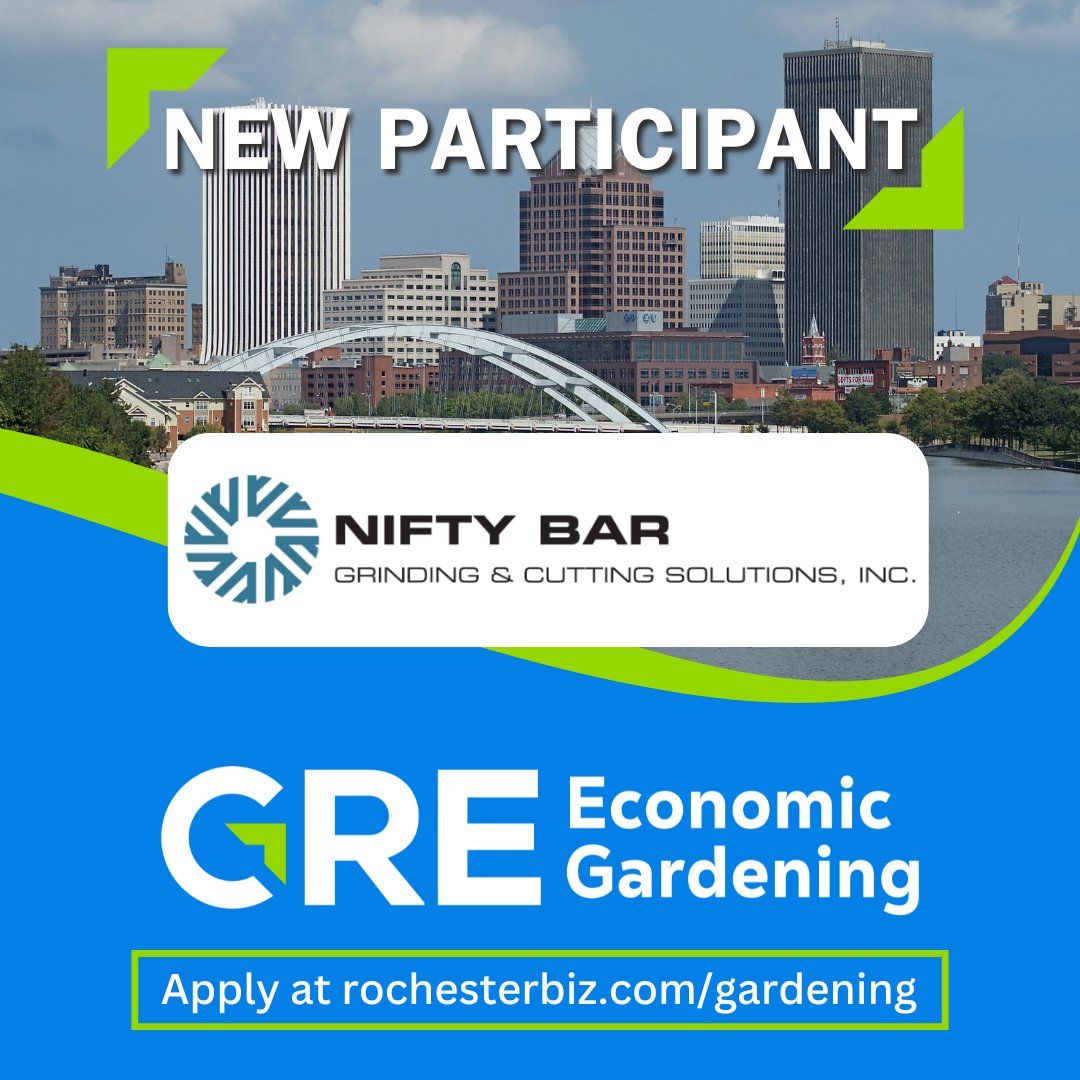 Nifty Bar, a provider of precision ground flat metal products & specialized manufacturing services, is the latest company to enroll in @GRERochesterBiz's nationally recognized GRE Economic Gardening program. Looking to boost revenue & increase sales leads? bit.ly/4a9C05j