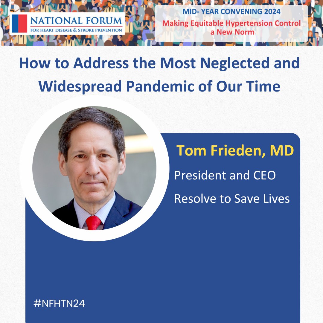 NatForumHDSP's tweet photo. Let's hear from Dr. Tom Frieden on How to Address the ‘Most Neglected and Widespread Pandemic of Our Time’@DrTomFrieden #NFHTN24 https://t.co/qG1eNENOpq