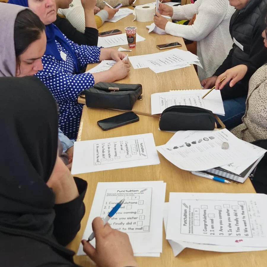 📚 Today's ESOL class was simply amazing. Using worksheets to gain attention and guide, we're helping unlock potential and achieve greatness in everyday life. See you next week Thursday! #caringandsharing #esol #education #actiontogether