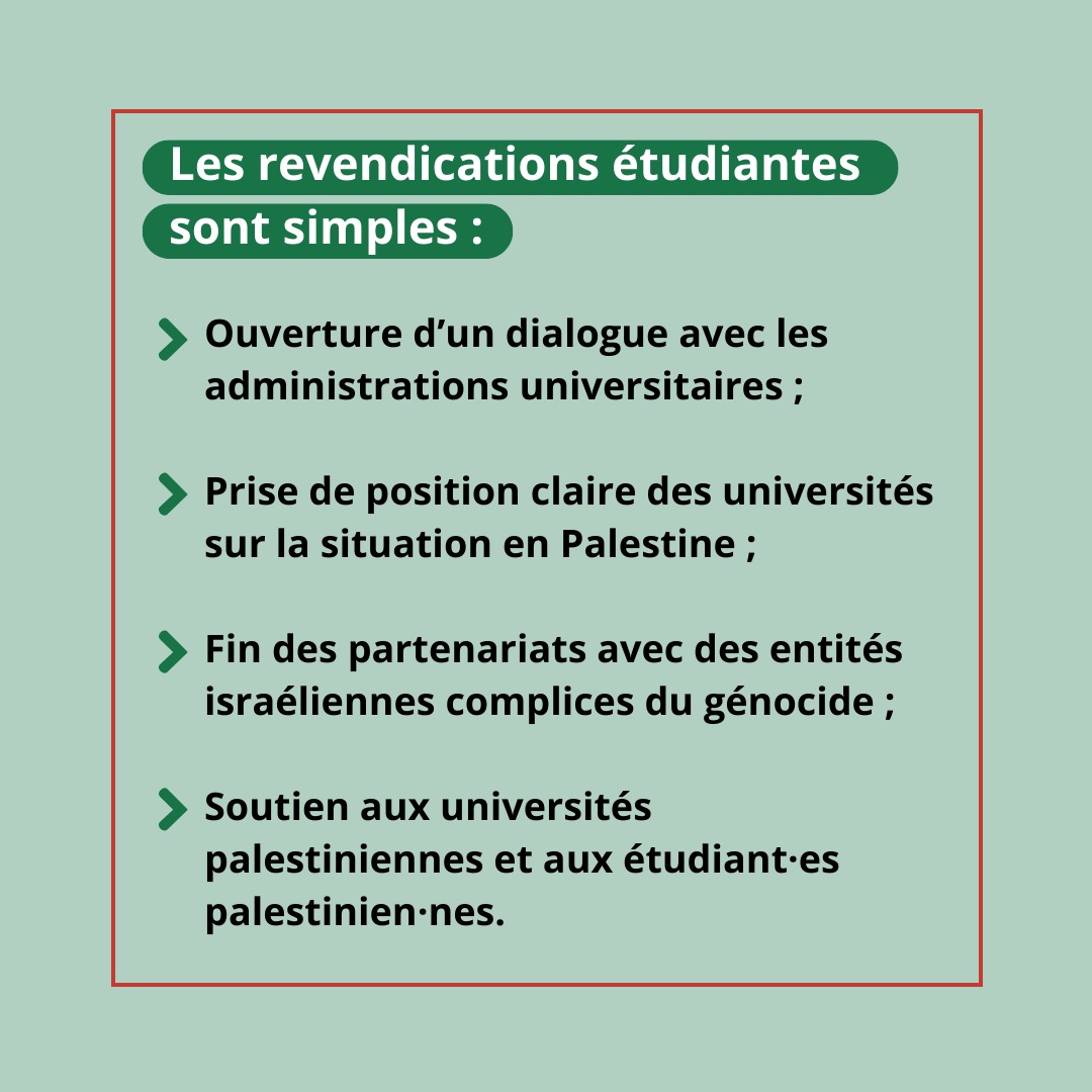 La répression ne stoppera pas le mouvement pour la paix.