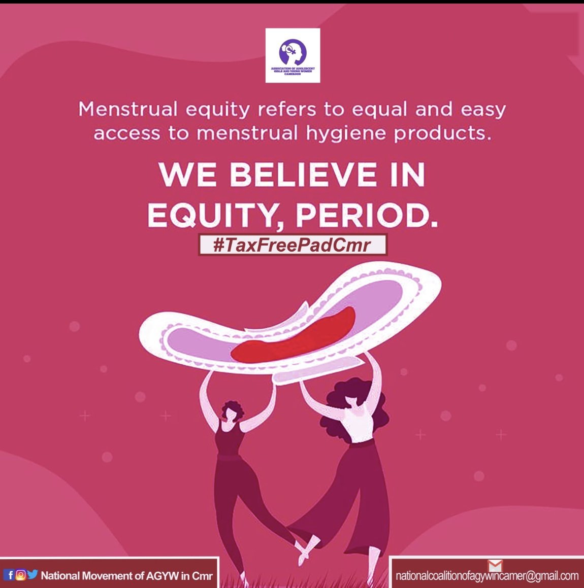 Period equity means that everyone has equal access to menstrual products, education, and healthcare. It's a matter of justice and human rights.
#PeriodEquity #MenstrualEquity #EndPeriodStigma
#periodfriendlyworld #mhmatters 

#taxfreepadcmr 
#Donttaxmyperiod
#Donttaxmyblood