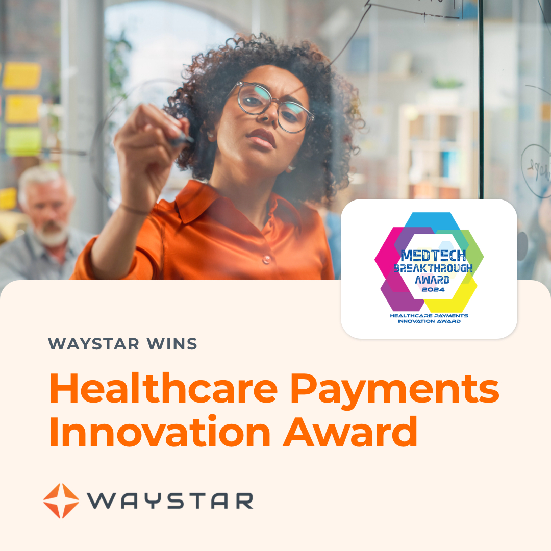 Waystar is honored to be named the winner of the “Healthcare Payments Innovation Award,” marking our third consecutive @MedTech_Awards. Learn more: ow.ly/j45n50RAnVL #MedTech #HealthcarePayments