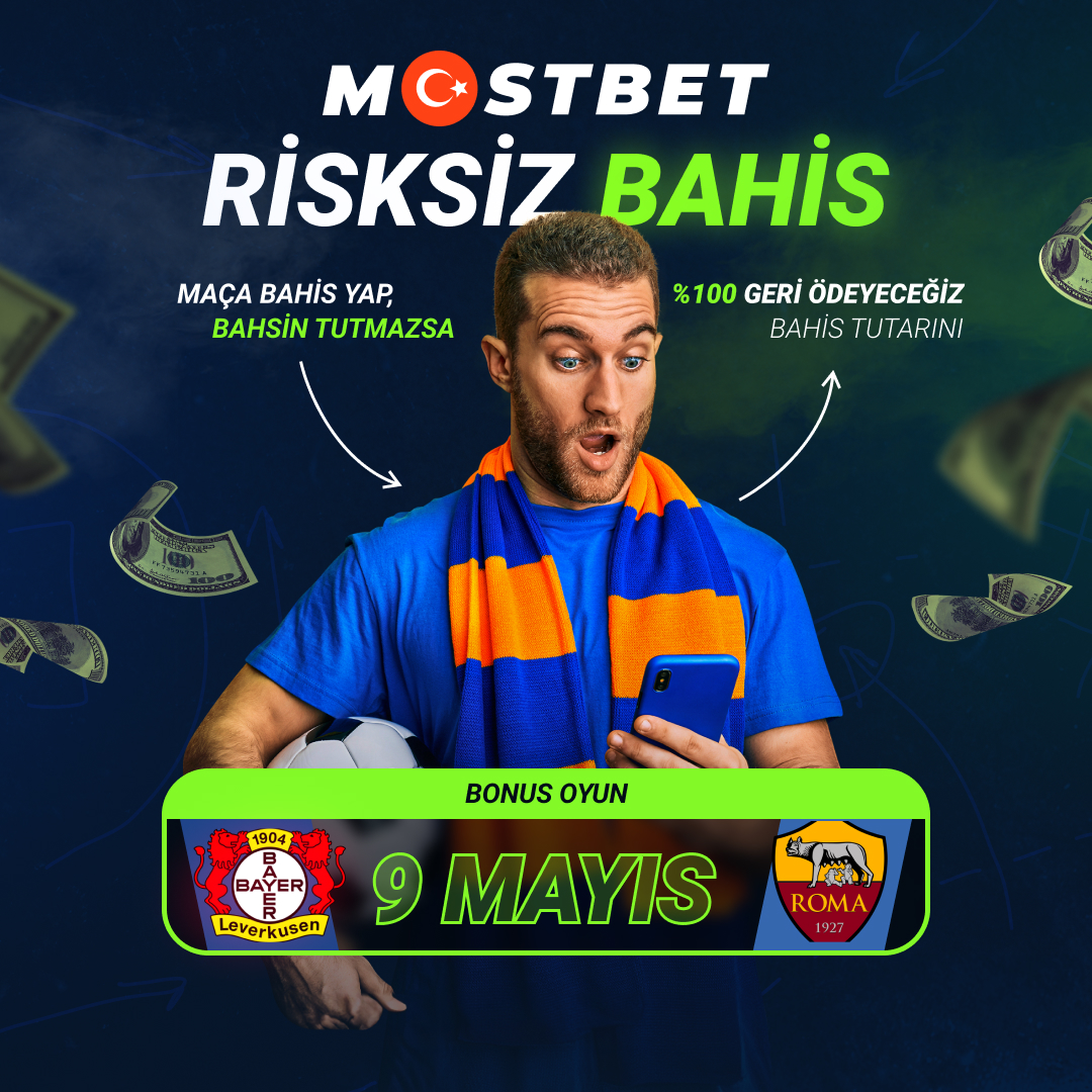 💯 Risksiz bahis yapın! ✅ Mostbet'te bahislerinizi güvenle oynayın ve kaybederseniz - paranızın %100'ünü bonus hesabınıza iade edeceğiz. 🎁 Bonus maç: 🇩🇪 Bayer 🆚 Roma 🇮🇹 ⏰ 22:00 - 09.05 🏆 Mostbet ile kazanın! 👉Mostbet Giriş: bit.ly/Mostbet04