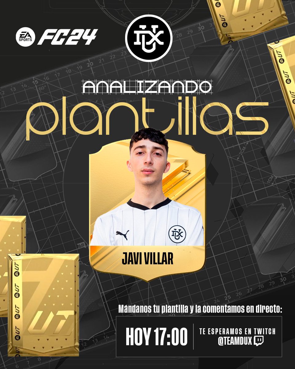 ANALIZANDO PLANTILLAS ¿Quieres que nuestro coach @Javivillar7 te analice plantilla? Solo tienes que: ➡️Dar RT 🔁 ➡️Seguir a @TeamDUXGaming ➡️Dejar la plantilla en comentarios 17:00🟣