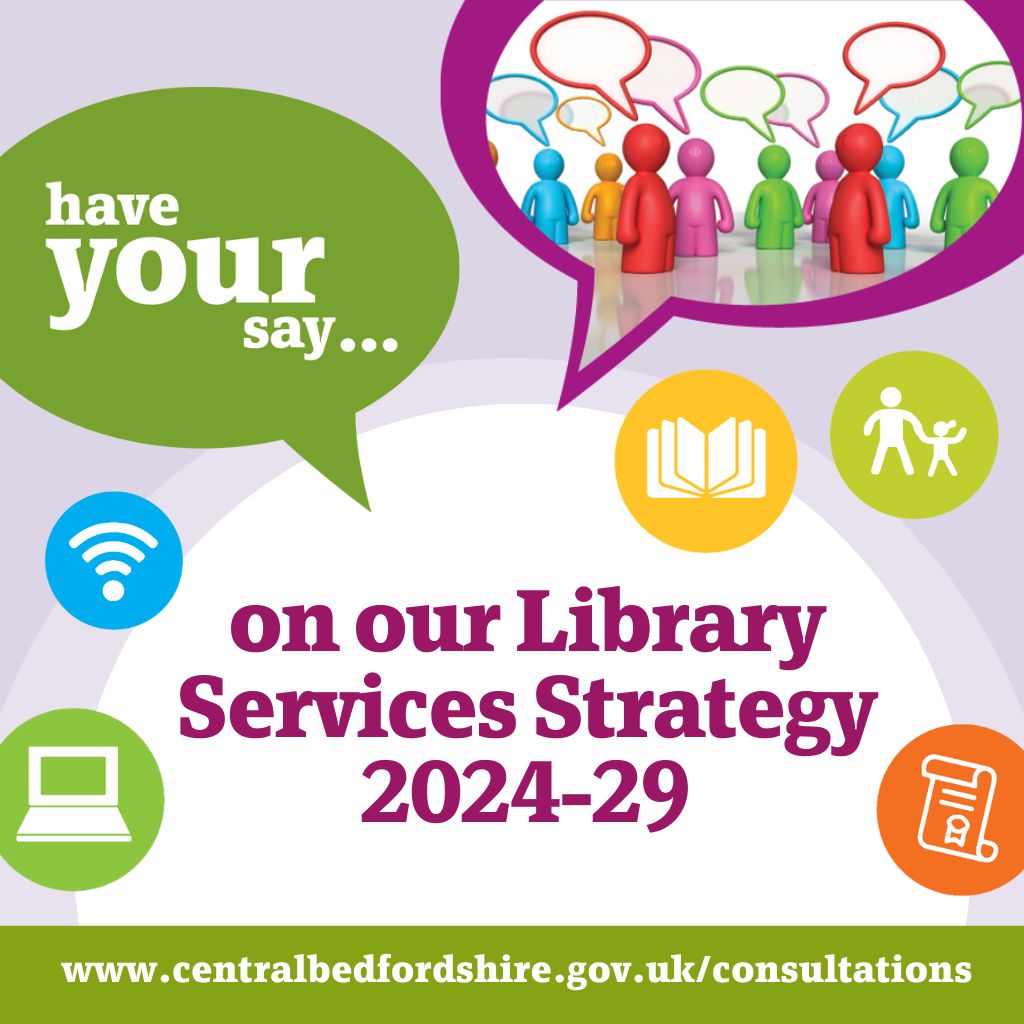 Our draft Library Services Strategy is here, shaping the next 5 years to keep libraries vibrant in our communities. Discover our plans to enhance services and facilities. Join our 'Drop-In' events or online presentation. Have your say until 23 June. centralbedfordshire.gov.uk/info/38/consul…