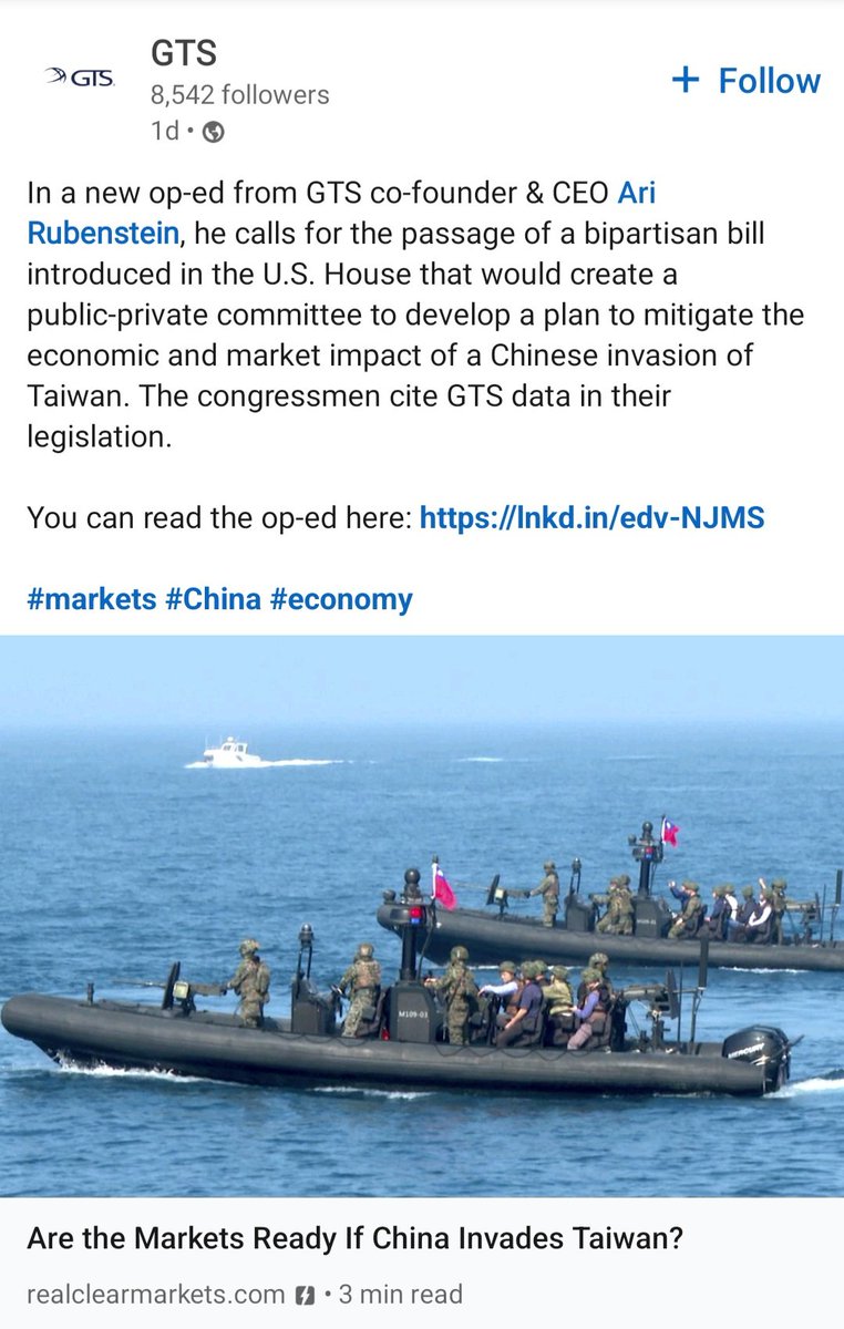 RareDealsHere's tweet photo. Here's Ari! Or at least this is what they want us to think. 

Apparently there's a fear that what might happen between China & Taiwan could negatively impact the US Stock Market.

To get ahead of it the plan is fast tracking legislation to manage and mitigate catastrophic market outcomes. 

My guess is there's a whole lot more this legislation will allow! $MMTLP 

Is someone just posting articles pretending to be Ari Rubenstein? This is strange that he'd appear out of the blue like this. #MMTLPSetADate