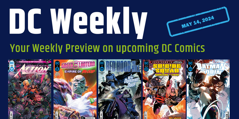 DC WEEKLY! ⚠️
DC Comics will release at least eleven brand new comics on Tuesday, May 14, 2024, including comics from Superman, Green Lantern and Batman! 🦸🦸‍♀️

See: comixnow.com/2024/05/09/dc-… 🚀

#DCWeekly #May14 #DCComics #NewDCDay #Comics #ComixNOW
