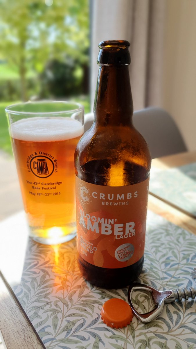 Chilled lager in the sunny shade .. @CrumbsBrewing 🍞☀️👌🏼🍻 #ThursdayMotivations #beer #sunshine