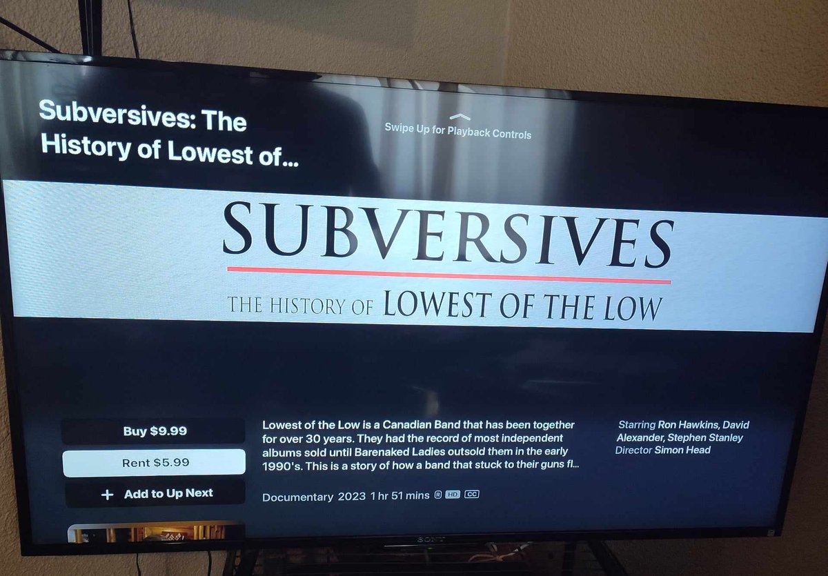 So cool that "Subversives - The History Of The <a href="/LowestOfTheLow/">Lowest Of The Low</a> " documentary directed by @simonhead666 is now available on <a href="/AppleTV/">Apple TV</a> in Canada, the USA and the UK.